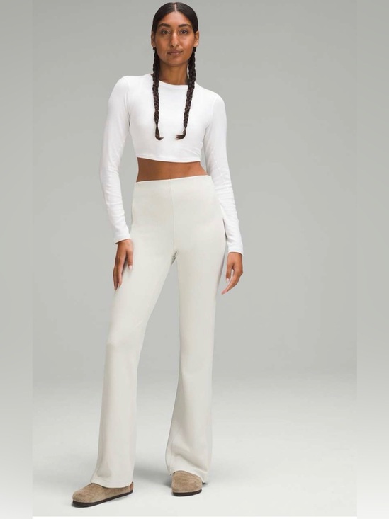 lululemon athletica Pants - Lululemon brushed softstream ribbed flare pant size 10 W5GVKS